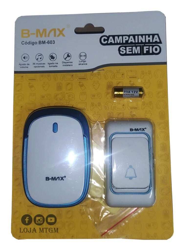 Campainha Sem Fio M Sicas Toques Wireless V Bivolt Metros B Max Bm Loja Mtgm